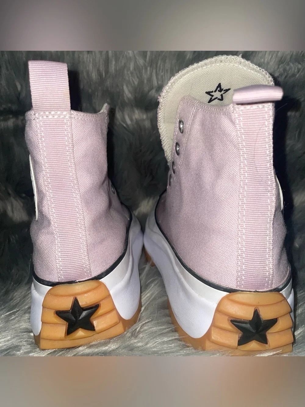 Converse High Top Platform Sneaker - Pastel Pink & White - Picture 5 of 6